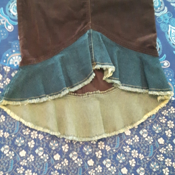 size 25 Buffalo denim corduroy asymmetrical skirt - Picture 8 of 12